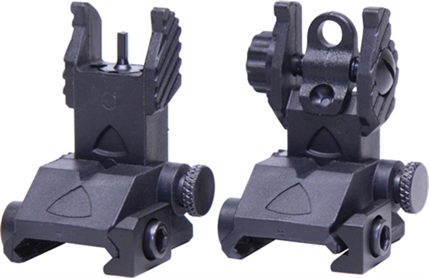 Picture of Guntec Usa Folding Poly Sight Set Thin Profile Black EZ-SIGHTS