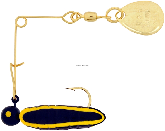Picture of H & H Lure Cajun Spin, 1/16 Oz, Black/Yellow Stripe, Gold