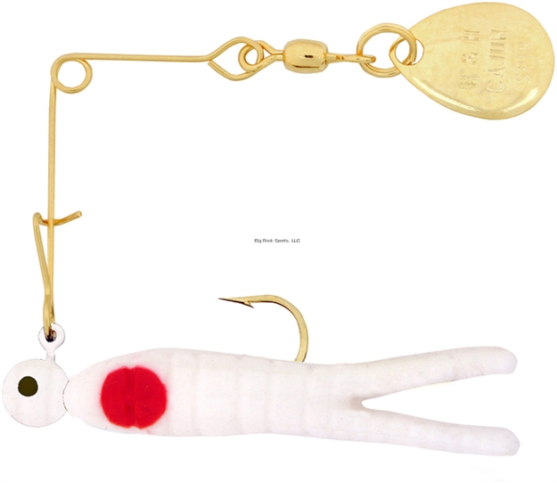 Picture of H & H Lure Cajun Spin, 1/16 Oz, White/Red Throat, Gold