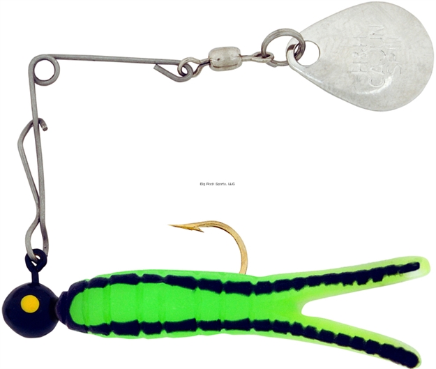 Picture of H & H Lure H&H Cs-20N Cajun Spin 1/16Oz Grn/Blk Stripe