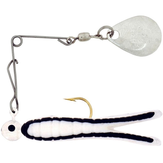 Picture of H & H Lure Caj Spn 1/16 Nkl-Wht/Blk Str 12