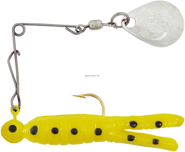 Picture of H & H Lure Cajun Spin, 1/16 Oz, Yellow/Black Dot, Nickel