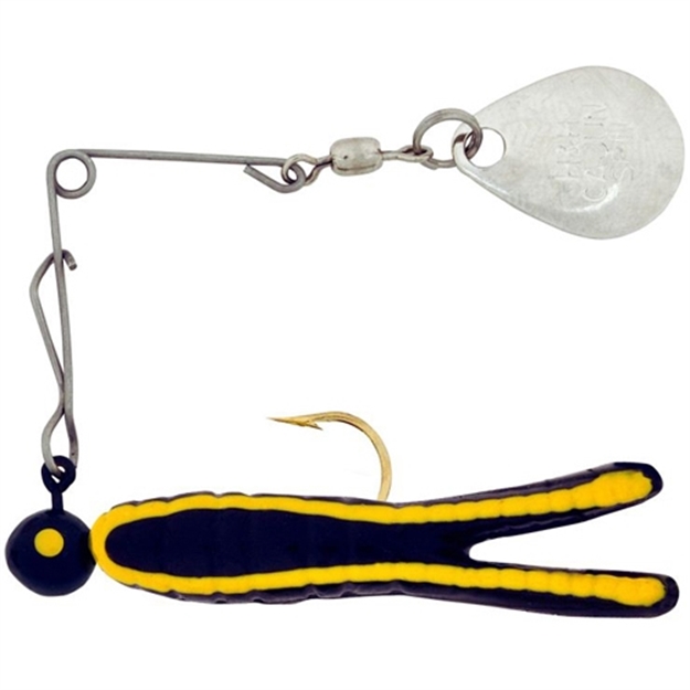 Picture of H & H Lure Caj Spn 1/8 Nkl-Blk/Yel Stripe
