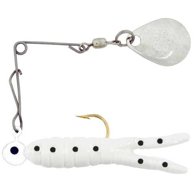 Picture of H & H Lure Caj Spn 1/8 Nkl-Wht/Blk Spots