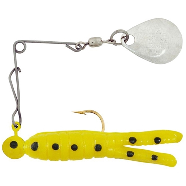 Picture of H & H Lure Caj Spn 1/8 Nkl-Yel/Blk Spots