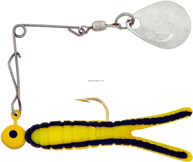 Picture of H & H Lure Cajun Super Spin, 1/8 Oz, Yellow/Black Stripe, Nickel