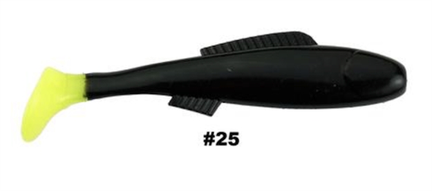 Picture of H & H Lure Cocahoe Minnow, 3", Black/Chartreuse Tail, 10/Pack