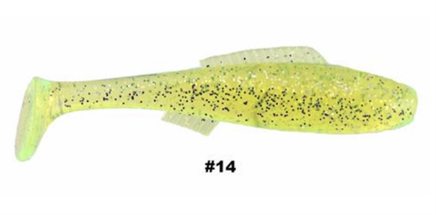 Picture of H & H Lure Cocahoe Minnow, 3", Chartreuse/Glitter, 10/Pack