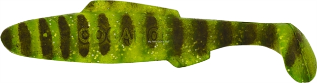 Picture of H & H Lure Cocahoe Minnow, 3", Chartreuse/Glitter/Tiger Stripe, 10/Pack