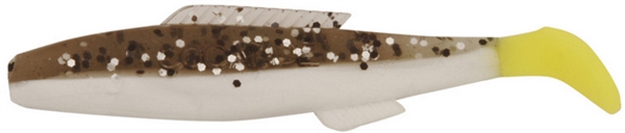 Picture of H & H Lure Cocahoe Minnow, 3", Salt & Pepper/Chartreuse Tail, 10/Pack