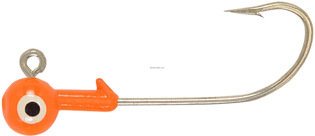 Picture of H & H Lure Cocahoe Round SW Jighead, 1/16 Oz, SZ 1 Hook, Orange, 10/Pack