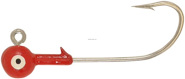 Picture of H & H Lure Cocahoe Round SW Jighead, 1/16 Oz, SZ 1 Hook, Red, 10/Pack