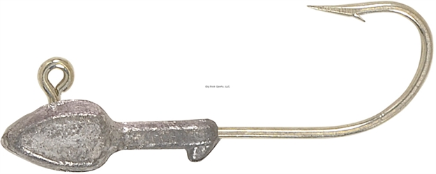 Picture of H & H Lure Double Eye SW Jighead, 1/4 Oz, 2/0 Hook, Unpainted, 10/Pack