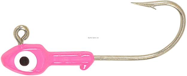 Picture of H & H Lure Double Eye SW Jighead, 1/8 Oz, 1/0 Hook, Hot Pink, 10/Pack
