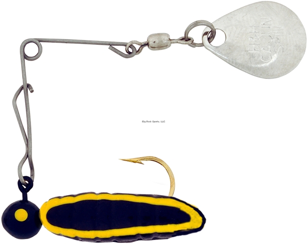 Picture of H & H Lure Cajun Spin, 1/32 Oz, Black/Yellow Stripe, Nickel