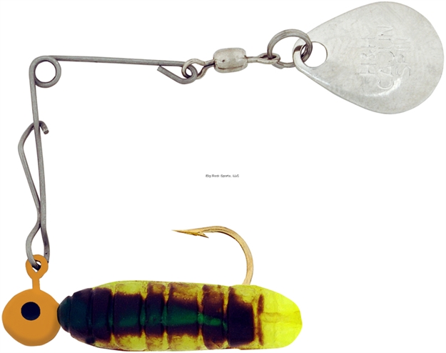 Picture of H & H Lure Cajun Spin, 1/32 Oz, Chartreuse Crawfish, Nickel