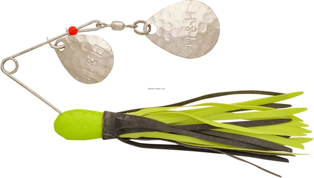 Picture of H & H Lure Double Spinner, 3/8 Oz, Black/Chartreuse