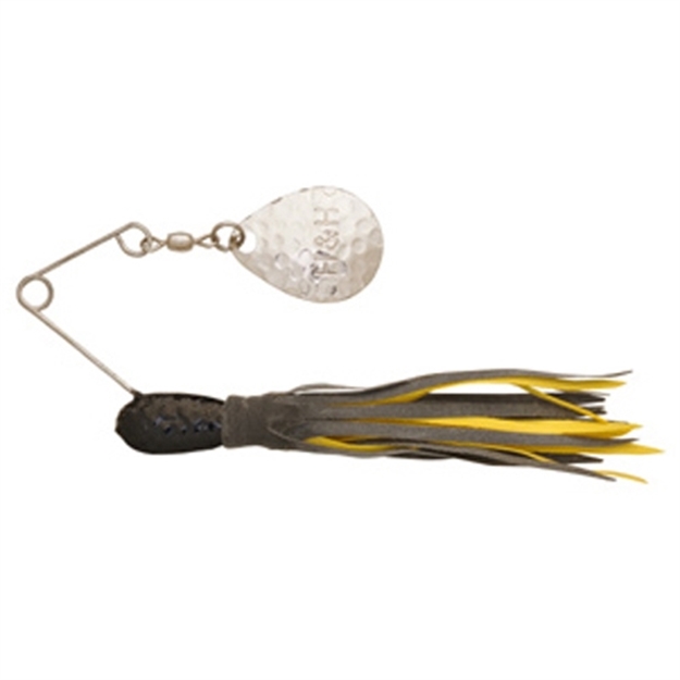 Picture of H & H Lure Spn-Sgl 3/8 12Cd-Blk/Blk/Yel