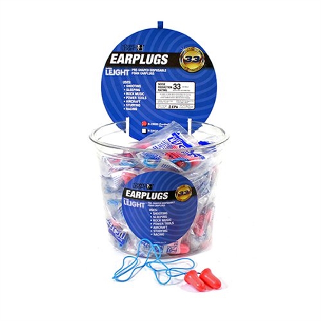 Picture of Howard Leight Super Leight Corded Pre-Shaped Foam Earplugs Nrr33 - 50 Pair Tub R-33333