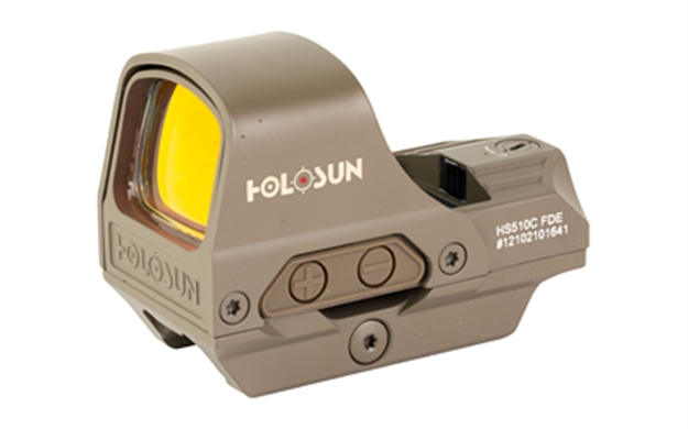 Picture of Holosun Hs510cfde Hs510c-Fde  Flat Dark Earth 0.91 X 1.26 2 Moa Red Dot/65 Moa Red Circle Multi Reticle HS510C-FDE-R 605930624991