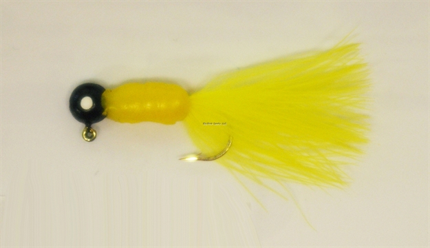 Picture of Hal-Fly Crappie Jig, 1/16 Oz, Black/Yellow/Yellow