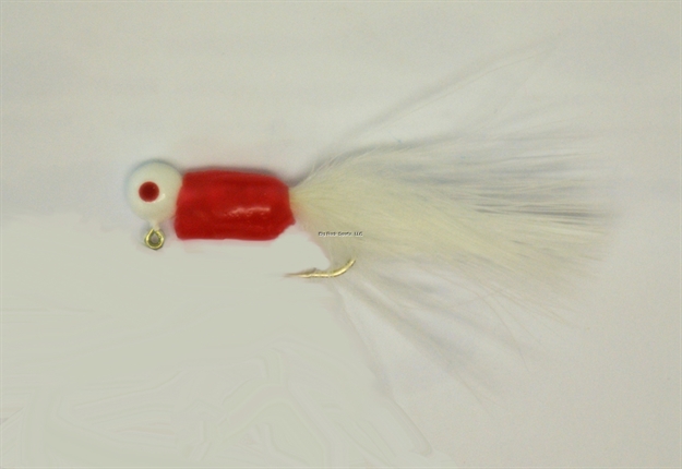 Picture of Hal-Fly Crappie Jig, 1/16 Oz, White/Red/White