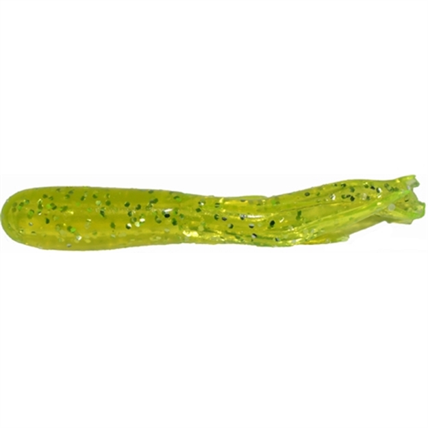 Picture of Big Bite Crappie Tube, 1 1/2", Chartreuse Sparkle, 10/Pack 15CRTU09 805104000099