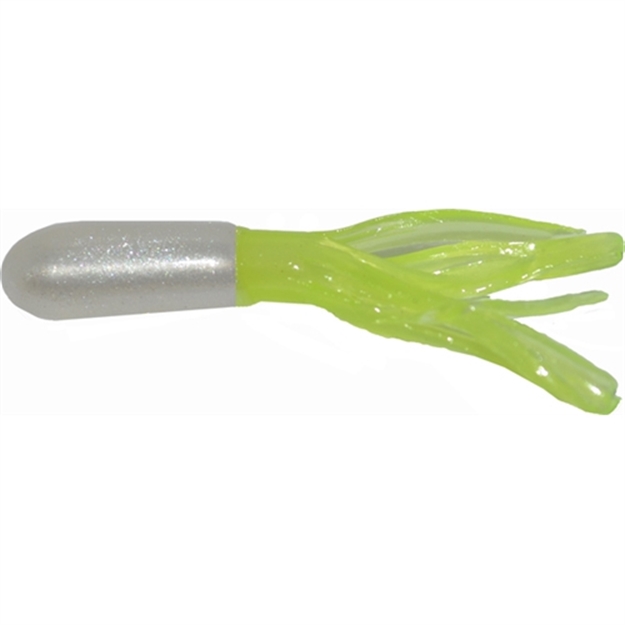 Picture of Big Bite 1.5" Crappie Tube Pearl/Chart 10 Per Pack 15CRTU08