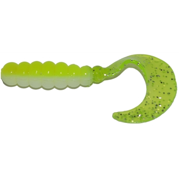 Picture of Big Bite Fat Grub Curl Tail, 2",, Acid Rain, 10/Pack FG208 805104000983