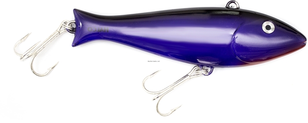 Picture of Halco Giant Trembler Lipless Minnow Trolling Plug W/Rattle, 7", 4 1/2 Oz, 3 - 15 Kts, Brs Purple Black