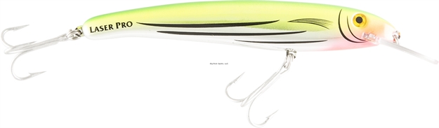 Picture of Halco Laser Pro 190 Bluewater Trolling Plug, 7 1/2", 1 5/8 Oz, Liquid Lime, Floating