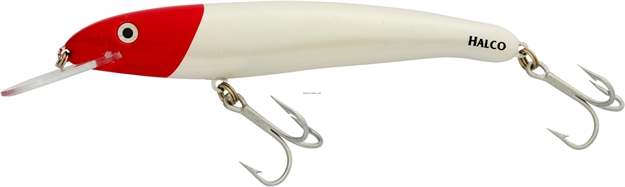 Picture of Halco Laser Pro 190 Bluewater Trolling Plug, 7 1/2", 1 5/8 Oz, White Redhead, Floating