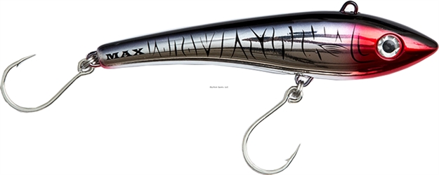 Picture of Halco Max 190 Lipless Casting/Trolling Plug, #R49 Chrome Tiger, 7 1/2 In, 6.3/4Oz, Inline Single Hooks
