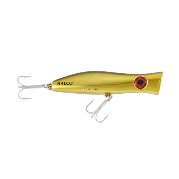 Picture of Halco Roosta Popper 105 #H51 Chrome Gold Black Back 4.5" 1 3/8Oz