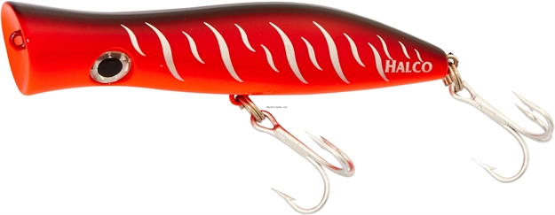 Picture of Halco Roosta Popper 135, 5 1/2", 1 3/4 Oz, Red Tiger, Floating