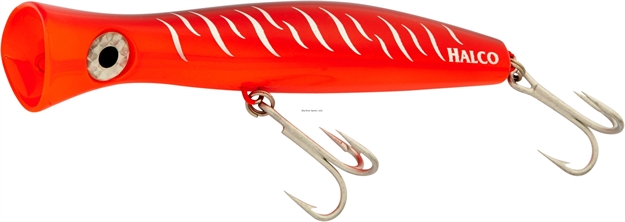 Picture of Halco Roosta Popper 195, 7 3/4", 4 1/4 Oz, Red Tiger, Floating