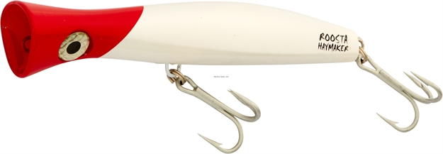 Picture of Halco Roosta Popper 195, 7 3/4", 4 1/4 Oz, White Redhead, Floating