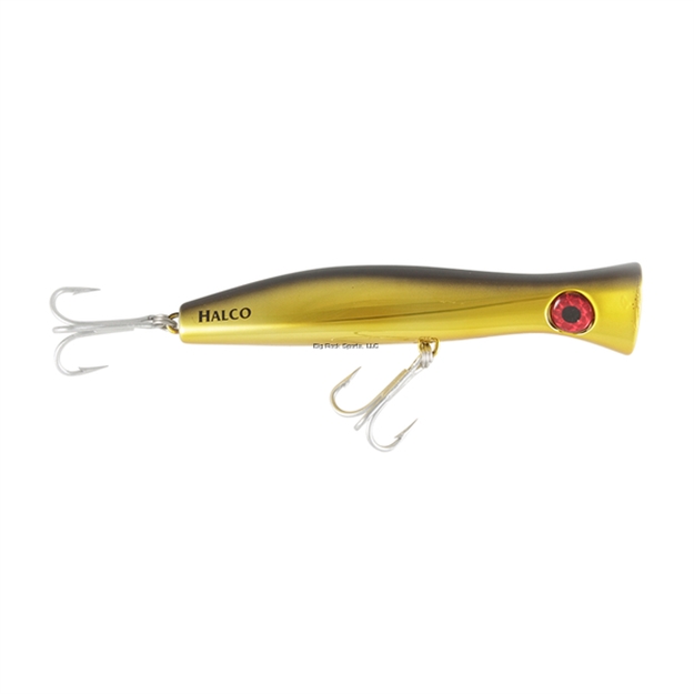 Picture of Halco Roosta Popper 195 #H51 Chrome Gold Black Back 7 7/8" 4 1/4Oz