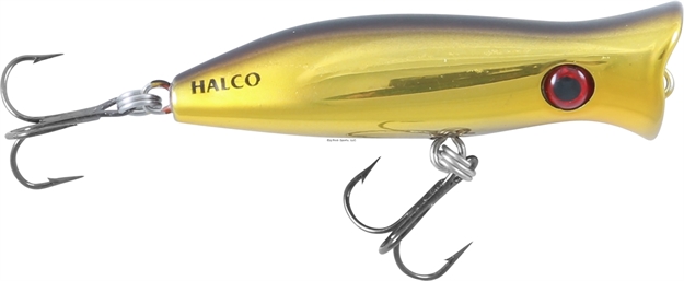 Picture of Halco Roosta Popper 60, 2.36", 1/4 Oz, Chrome Gold Black Back, Floating