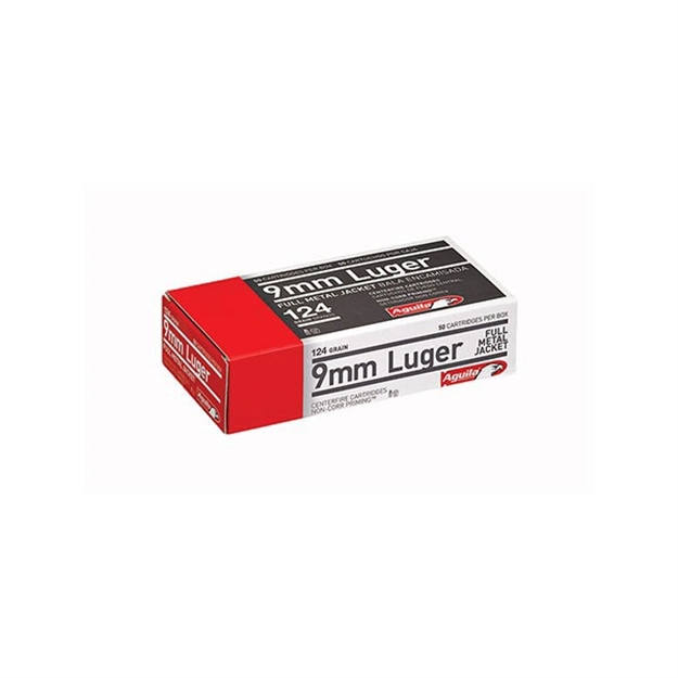Picture of  Aguila 1E092110   9Mm Luger 124Gr Full Metal Jacket 50 Per Box/20 Case