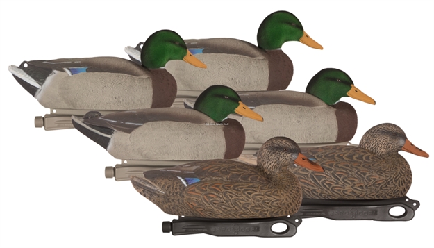 Picture of Hard Core Rugged Standard Floating Mallard 6 Pack Flocked Heads 4 Drakes, 2 Hens