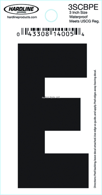 Picture of Hardline 3" Blk Letter E