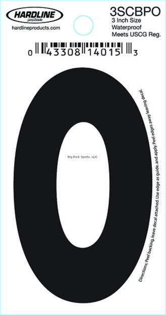 Picture of Hardline 3" Blk Letter O