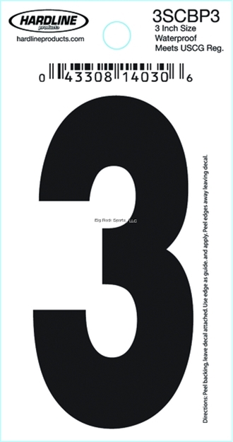 Picture of Hardline 3" Blk Number 3