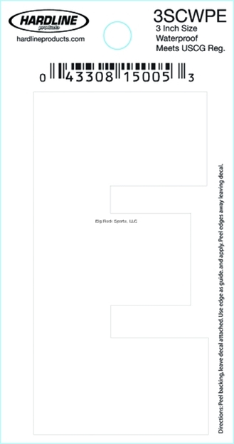 Picture of Hardline 3" White Letter E