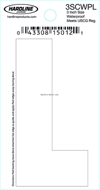 Picture of Hardline 3" White Letter L