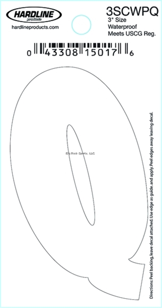 Picture of Hardline 3" White Letter Q