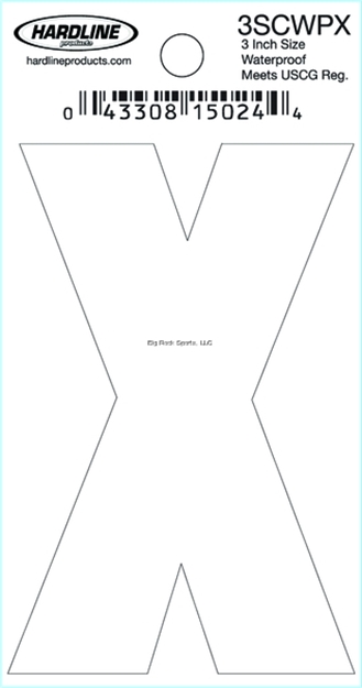 Picture of Hardline 3" White Letter X