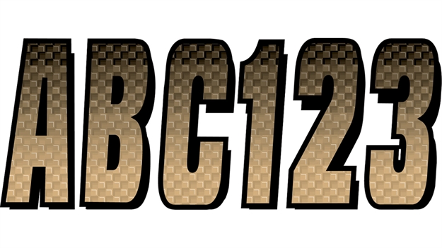 Picture of Hardline Let/Num Kit Brown/Black