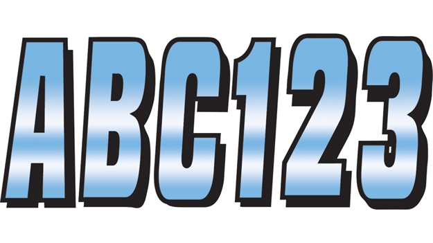 Picture of Hardline Let/Num Kit Chrome/Black Chblk320